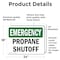 Signmission Propane Shutoff, 24 in W x Rectangle, Vinyl Decal OS-2PACK-EM-D-1824-L-10413 - alternate 2